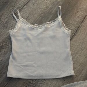 Gilly Hicks Light Gray Lace Camisole
